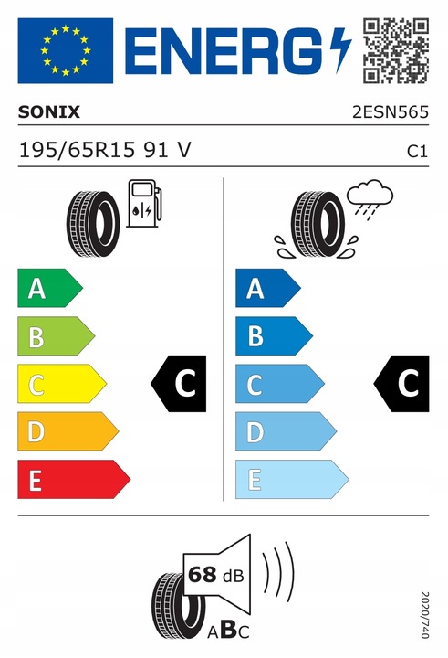 4 PIEZAS SONIX ECOPRO 99 195/65R15 