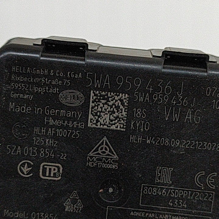 VOLKSWAGEN ID.4 2022 MODULE CONTRÔLEUR SYSTÈMES URUCHAMIANIA BEZKLUCZYKOWEGO