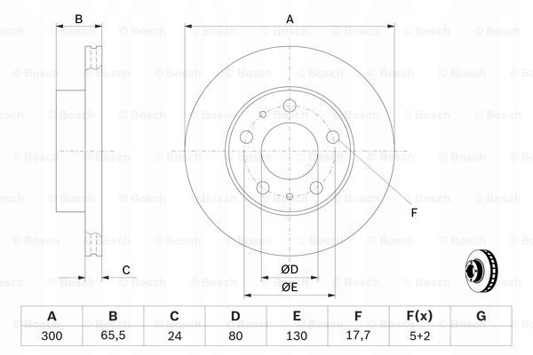 DISCOS ZAPATAS PARTE DELANTERA BOSCH PEUGEOT BOXER CAJA 