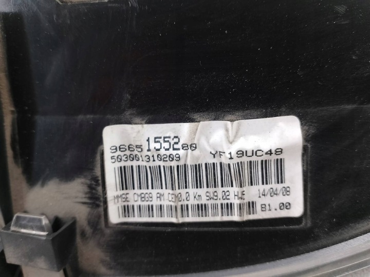 COMPTEUR FIAT SCUDO II 2.0 MULTIJET DIESEL 9665155280