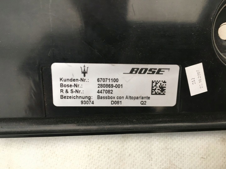 MASERATI QUATTROPORTE 04-12 SUBWOOFER BOSE 447082