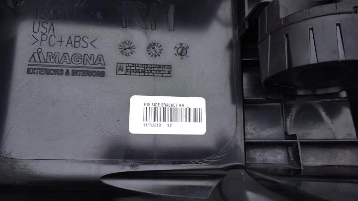 BMW X5 F15 GLISSIÈRE FIXATION PARE-CHOCS DROIT ARRIÈRE ARRIÈRE 7294722 (TC554)