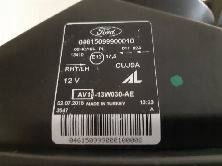 FORD B-MAX GAUCHE AV11-13W030-AE