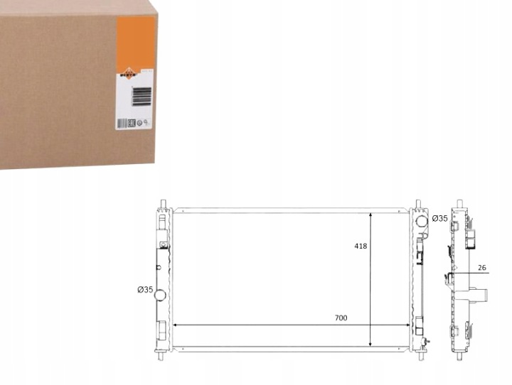 RADIATEUR EAU NRF 59089 RADIATEUR SYSTÈME REFROIDISSEMENT MOTEUR