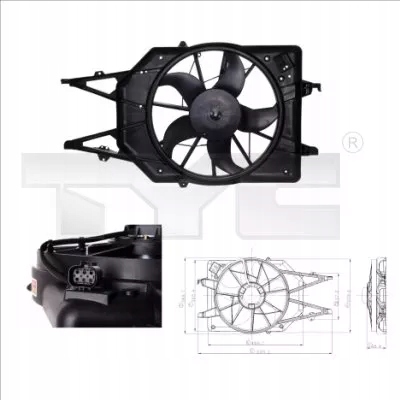 TYC 810-0017_R ELEKTROWENTYLATOR JEU FORD FOCUS 9