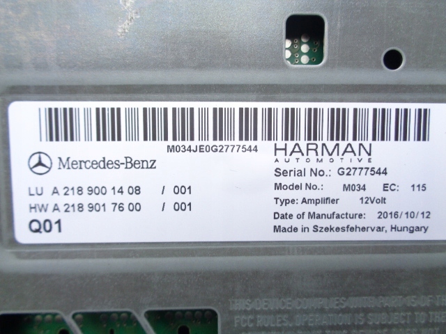 REFORZADOR HARMAN KARDON W218 W176 A2189001408 