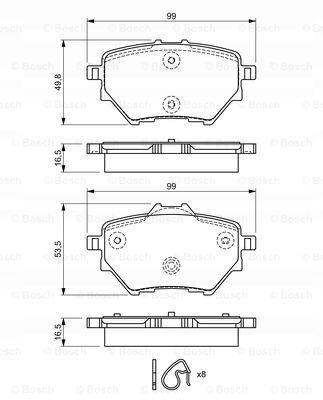 DISQUES SABOTS DE FREIN ARRIÈRE BOSCH PEUGEOT 308 II photo 2 - milautoparts-fr.ukrlive.com