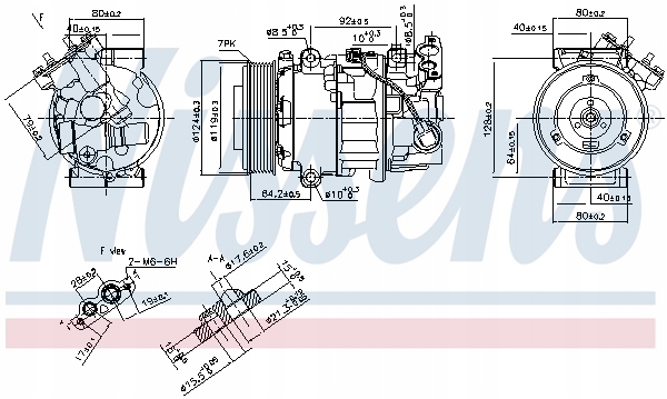 NISSENS 890299 COMPRESOR ACONDICIONAMIENTO 