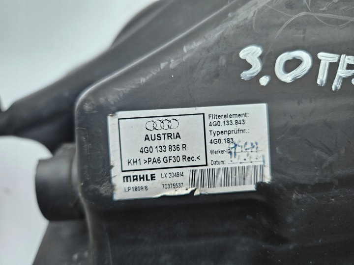 CHÂSSIS FILTRE AIR AUDI A6 C7 A7 4G 3.0T 3.0 TFSI
