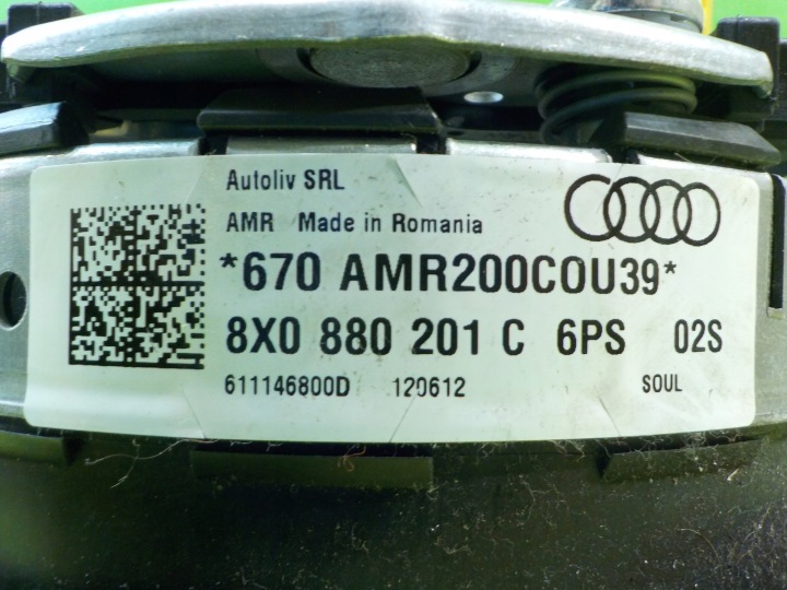 AUDI A1 8X 1.6 TDI 12R 3D AIRBAG COUSSIN CONDUCTEUR 8X0880201C