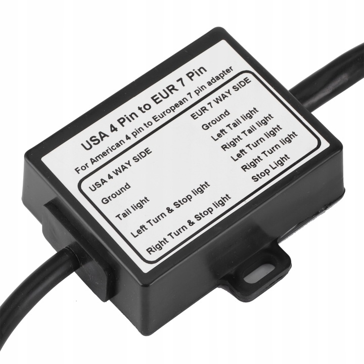 CONVERTISSEUR FEUX CONNECTEURS REMORQUES USA 4-PINOWY SUR 7-PINOWY ADAPTATEUR FO