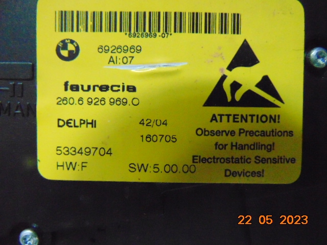 BMW E60 E61 MODULE CONTRÔLEUR SIÈGES CONDUCTEUR GAUCHE