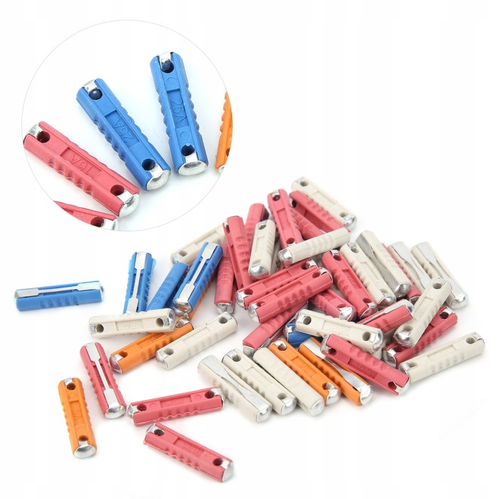 50 PIÈCES 5A 8A 16A 25A KIT FUSIBLES