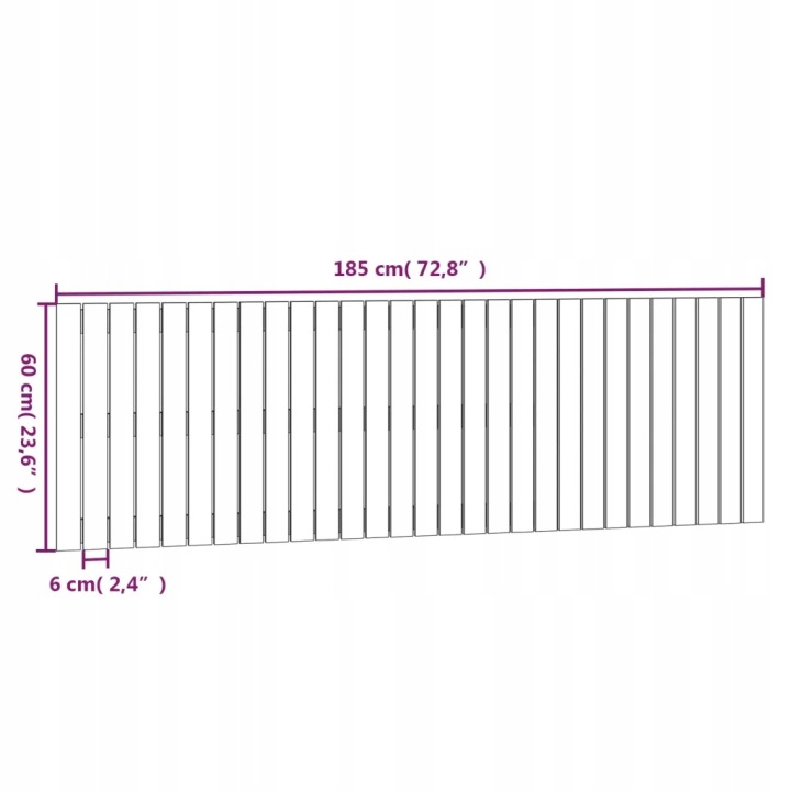 VIDAXL WEZGLOWIE ROULEMENTS 185X3X60 CM, LITE BOIS SOSNOWE