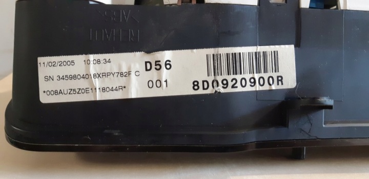 COMPTEUR TABLEAU DE BORD AUDI A4 B5 MOITIÉ FIS 8D0920900 DIESEL KILOMÉTRAGE 342564 KM