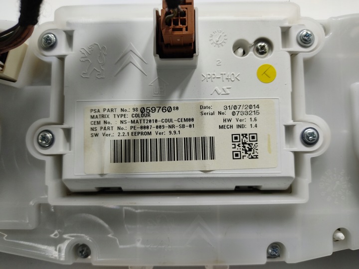 COMPTEUR PEUGEOT 208 I 1.0 VTI 9805969580 2012-2019 EUROPE