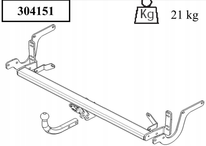 BARRA DE REMOLQUE GANCHO DE REMOLQUE WESTFALIA PEUGEOT 308 HATCHBACK 17- 