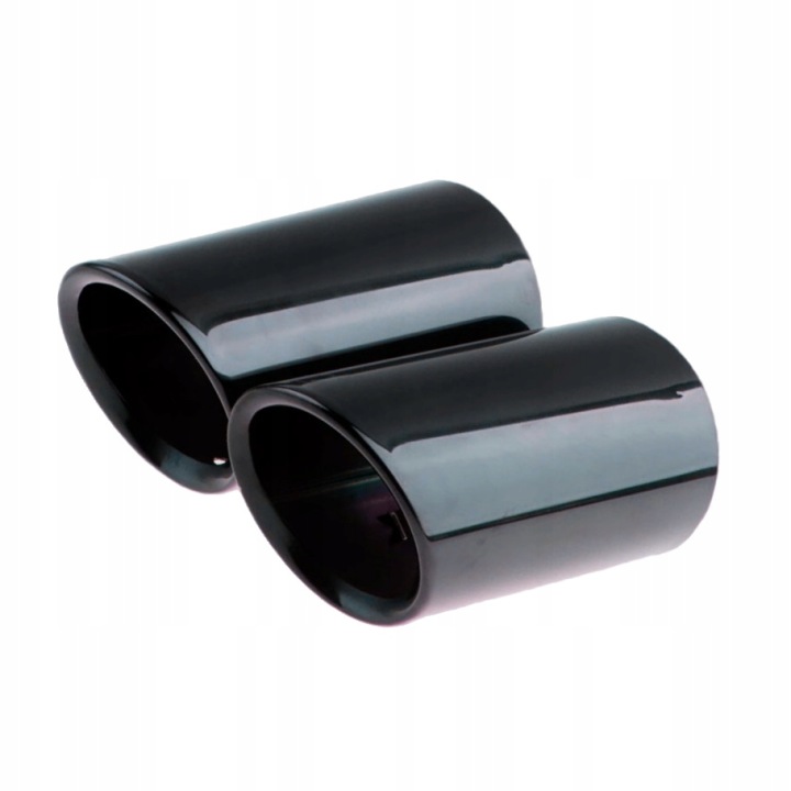 CADEAUX EMBOUT ÉCHAPPEMENT VW SKODA TSI TDI 2 PIÈCES NOIR TITANUM