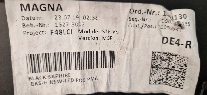 BMW X1 F48 LCI MODULE LIFT 19- PARE-CHOCS AVANT AVANT