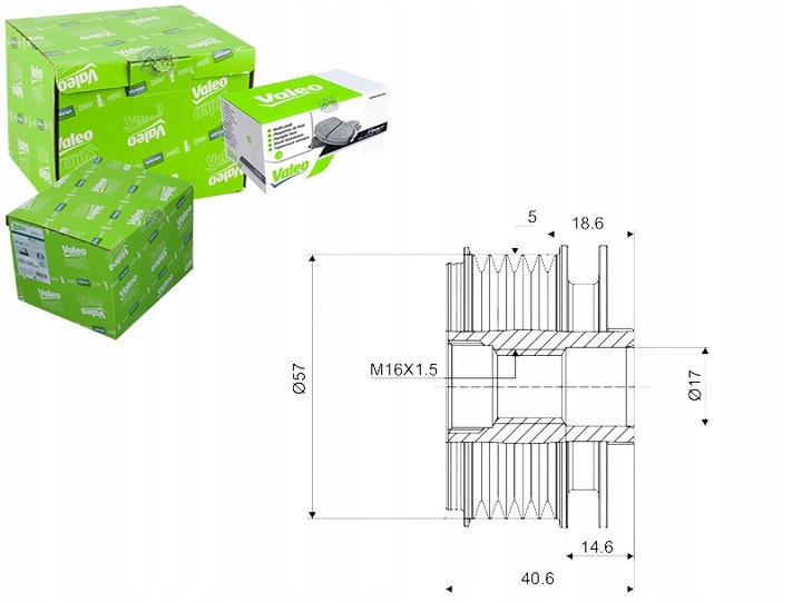 EMBRAGUE ALTERNADOR VALEO 588043 KIA I HYUNDAI 