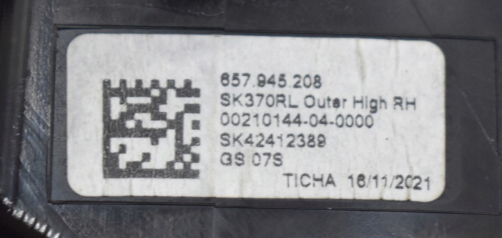 SKODA SCALA 657 PHARE DROITE ARRIÈRE ARRIÈRE ORIGINE EUROPE LED 657945208