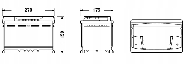 BATERÍA CENTRA PLUS 74AH 680A 12V P 