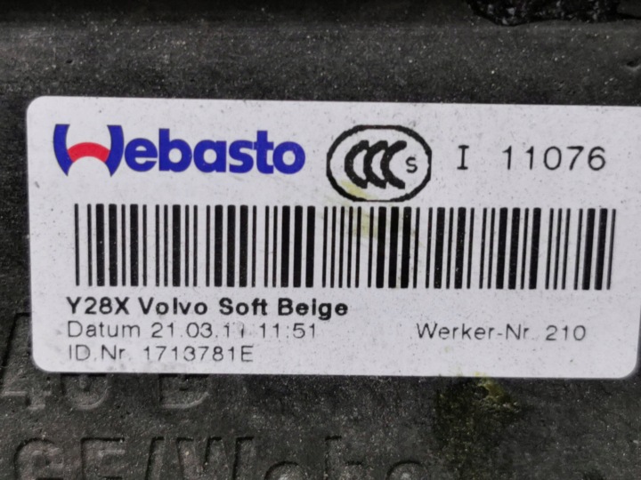 TOIT OUVRANT VOLVO S60 II 1702730J 2.0L DIESEL 2011