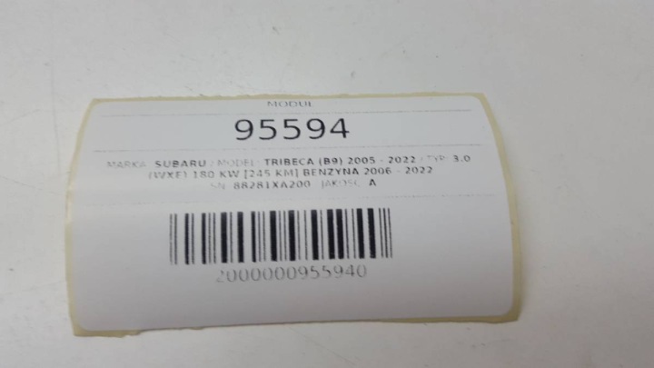 MODULE CONFORT SUBARU TRIBECA B9 2007 88281XA200