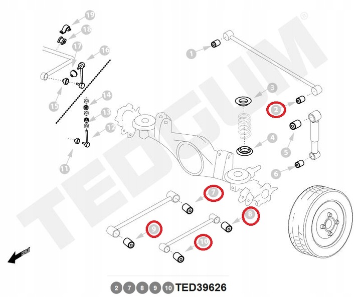 JUEGO DE REPARACIÓN SUSPENSIONES PARTE DELANTERA NISSAN PATROL GR V 2.8D/3.0D/4.2 06.97- 