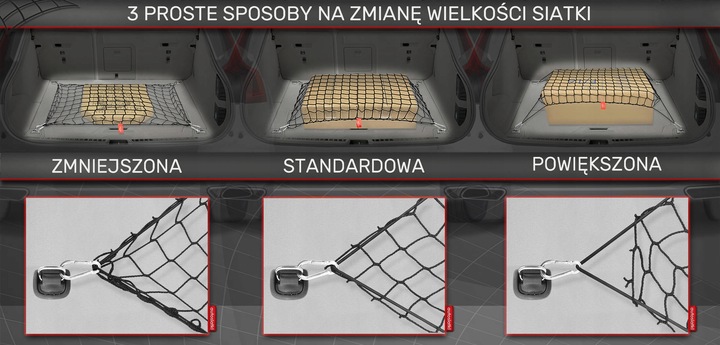 CON RED PARA DE MALETERO PARA SKODA OCTAVIA IV UNIVERSAL CON RED PARA BAGAJE ORGANIZADOR 