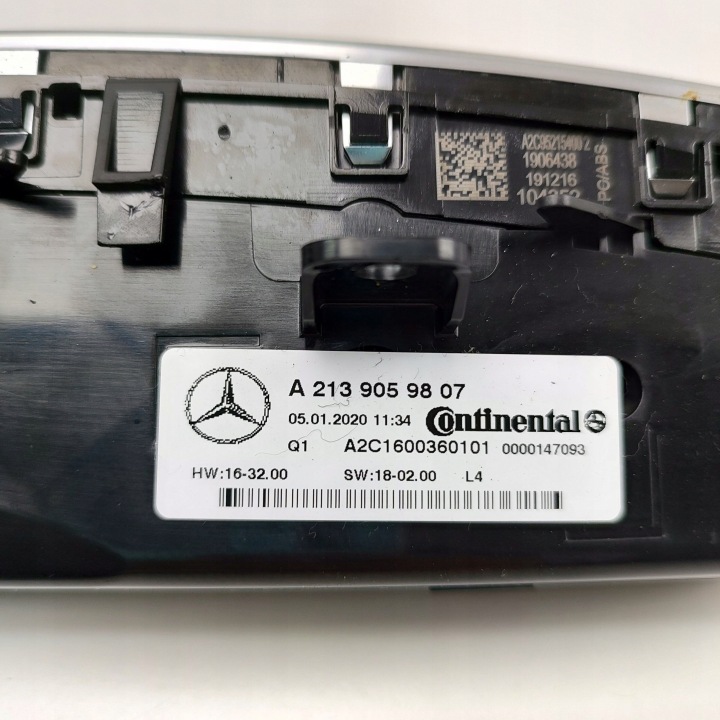 MERCEDES-BENZ E W213 2020 COMMUTATEUR COMMUTATEUR CONDUIT D'AIR VENTILATEURS