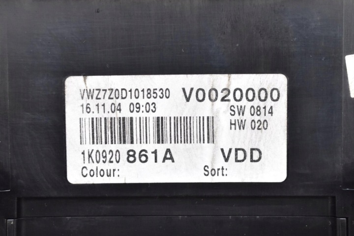 COMPTEUR TABLEAU DE BORD EUROPE 1K0920861A VW GOLF 5 V 2.0 FSI 150 KM 03-09
