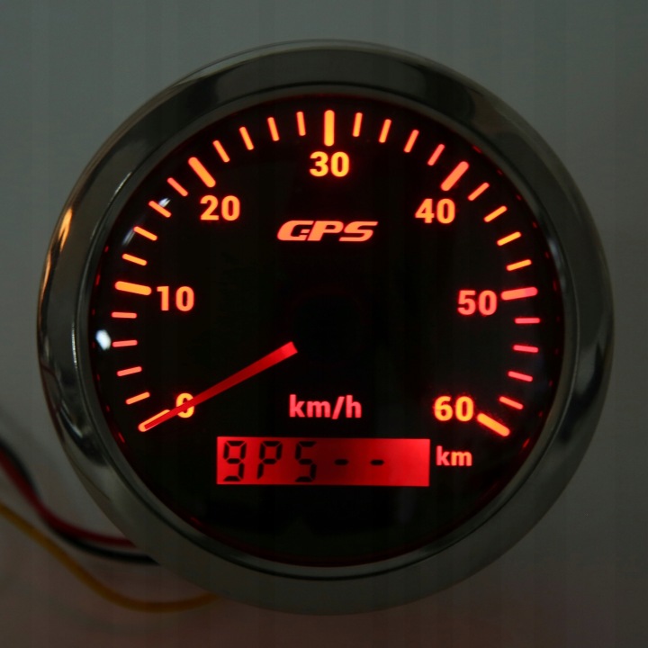 COMPTEUR COMPTEUR MOTOCYCLETTE COMPTEUR DE VITESSE INDICATEUR 85MM 60KM/H GPS COLORÉ