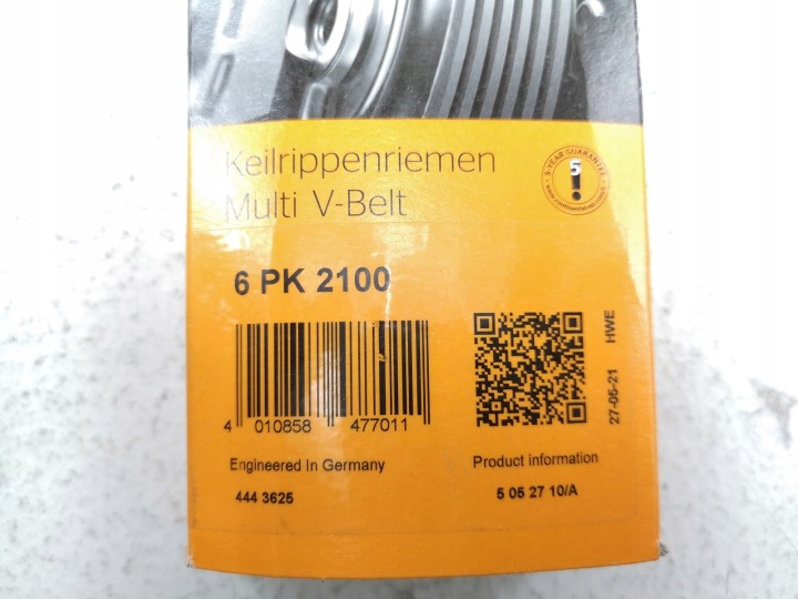 COURROIE MULTICANAL 6PK2100
