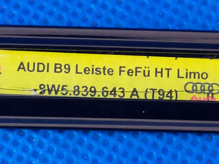 AUDI A4 B9 MOULURE PORTES ARRIÈRE GAUCHE PIANO BERLINE 8W5839643A 2017R