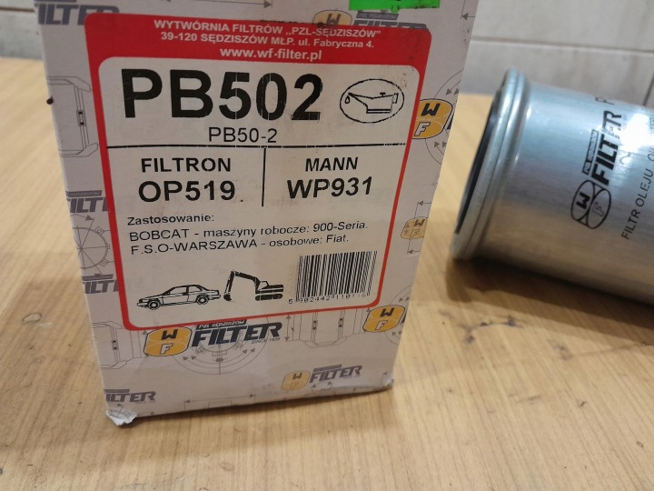 BOBCAT SÉRIE 900 FILTRE HUILES PB502 PZL-SEDZISZOW