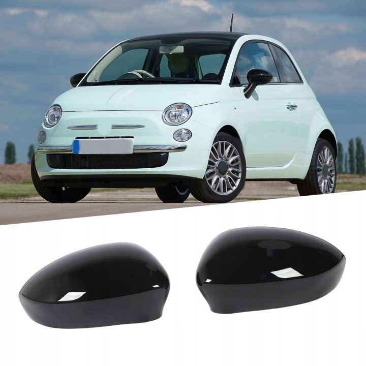 REVÊTEMENTS SUR RÉTROVISEURS VERS FIATA 500 2007-2020 CARCASSES MIROIRS ZAMIENNA