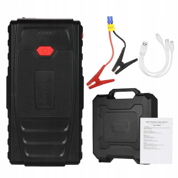 DÉMARREUR AUTOMOBILE 600 A JUMP DÉMARREUR 6000 MAH DC-12 V 10 A