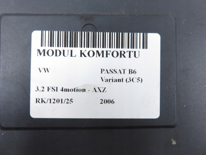 MODULE CONFORT VW PASSAT B6 VARIANT (3C5) 3C0937049AG