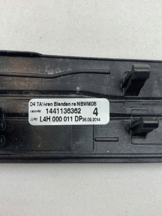 2015 AUDI A8 S8 D4 4H CHÂSSIS BOÎTE À GANTS TABLEAU DE BORD INSTRUMENTATION L4H000011