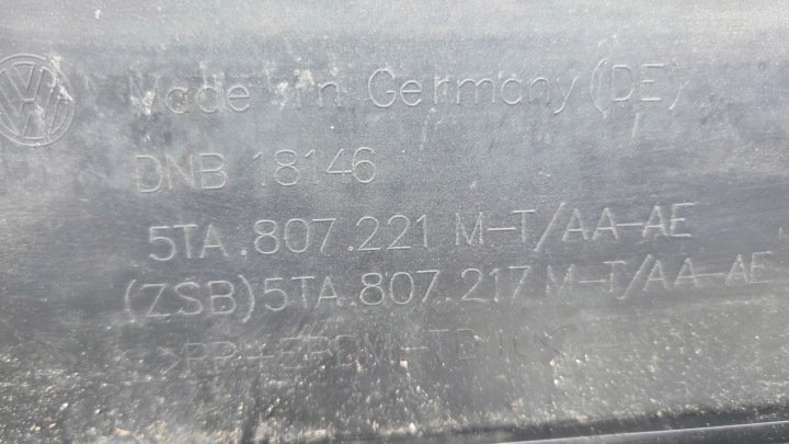 VW TOURAN II 5TA R-LINE 15- PARE-CHOCS AVANT AVANT 5TA807221M