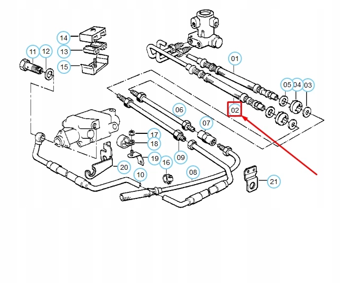 BMW 5 E34 DISPOSITIF POZIOMUJACE TUYAU POWROTNA 37131136596 1136596 OEM