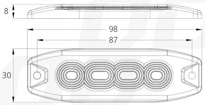 PHARE BLYSKOWA PLATE CONTOUR LED HOMOLOGATION