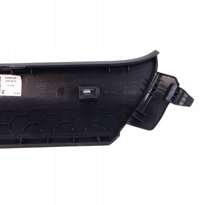AUDI Q3 F3 MOULURE PROTECTION BRODERIE MONTANTS C SOUL NOIR GAUCHE 83A867287
