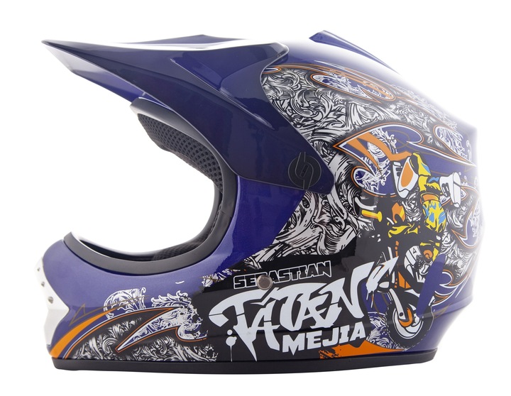 CASCO CROSSOWY DZIECIECY ENDURO QUAD ATV CROSS XS AZUL 