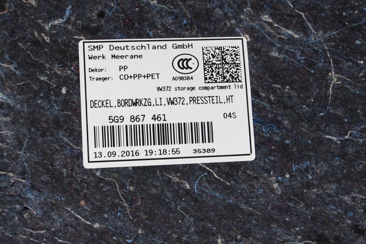 VW GOLF 7 UNIVERSEL COLLECTEUR TAPIS COUVERCLES DE COFFRE COURROIE 5G9867462 5G9867428AB 5G9867461