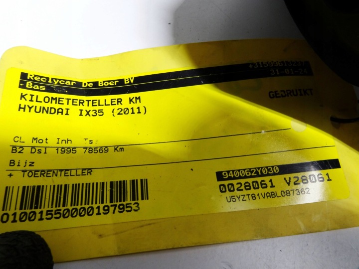 HYUNDAI IX35 COMPTEUR COMPTE-TOURS 94006-2Y030