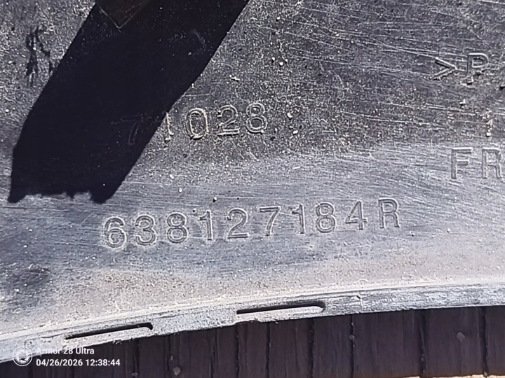 MOULURE GARDE-BOUE DROIT AVANT RENAULT CAPTUR II 638127184R ORIGINAL