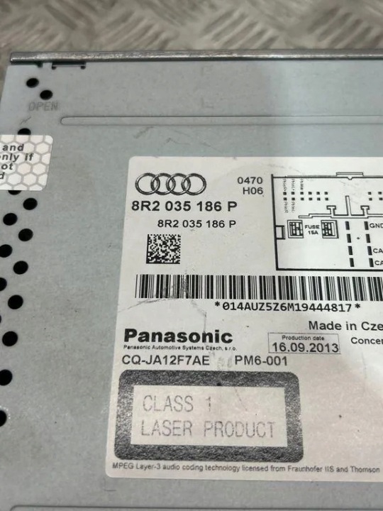 AUDI A5 8T LIFT RADIO ODTWARACZ CD FM CONCERT 8R2035186P