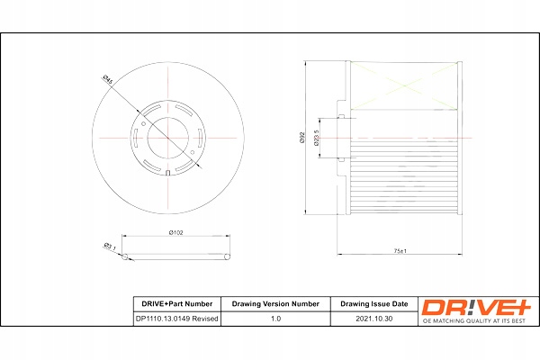 DRIVE+ FILTRO COMBUSTIBLES CITROEN DIESEL 2.0 10-16 J UMPY 